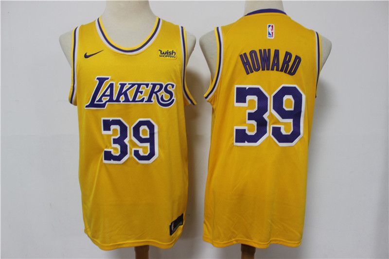 Cheap Men Los Angeles Lakers 39 Howard Yellow Game Nike 2021 NBA Jerseys